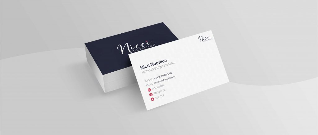 Nicci Nutrition Business Cards